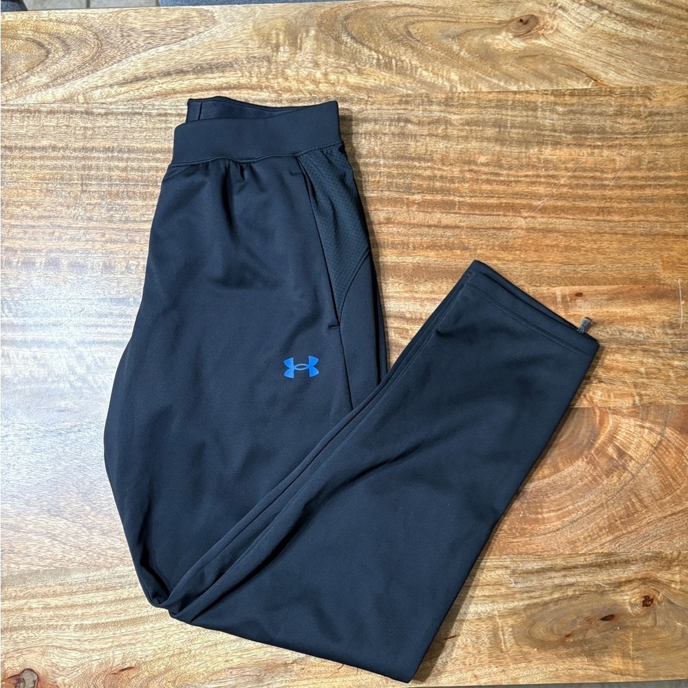 Under Armour Mens UCLA Training Pants Elastic Waist Ankle Zip Black Size Medium